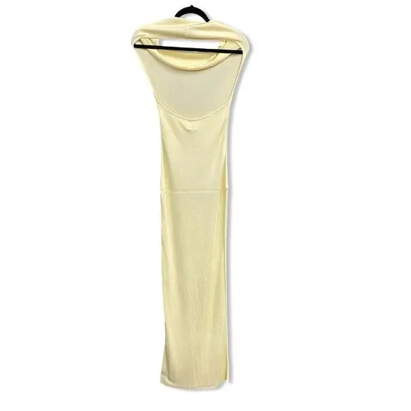 HELSA Aaliyah Maxi Knit Dress Butter Yellow drape stretch minimal Revolve S - www.threedaughtersproperties.com HELSA Aaliyah Maxi Knit Dress Butter Yellow drape stretch minimal Revolve S - www.threedaughtersproperties.com